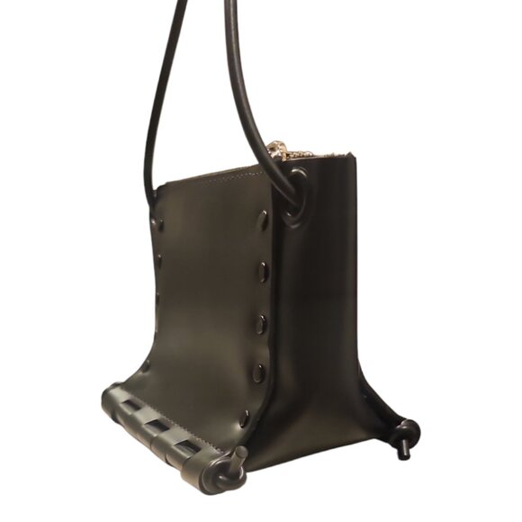 KOZHA NUMBERS | Miso Mini Leather Bag in Black - Picture 3 of 7